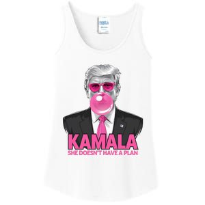 Kamala She Doesn’T Have A Plan Donald Trump Ladies Essential Tank