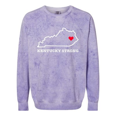 Kentucky Strong Eastern Kentucky Has My Heart Colorblast Crewneck Sweatshirt