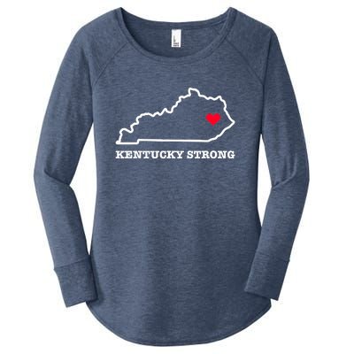 Kentucky Strong Eastern Kentucky Has My Heart Women's Perfect Tri Tunic Long Sleeve Shirt