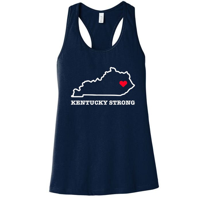 Kentucky Strong Eastern Kentucky Has My Heart Women's Racerback Tank