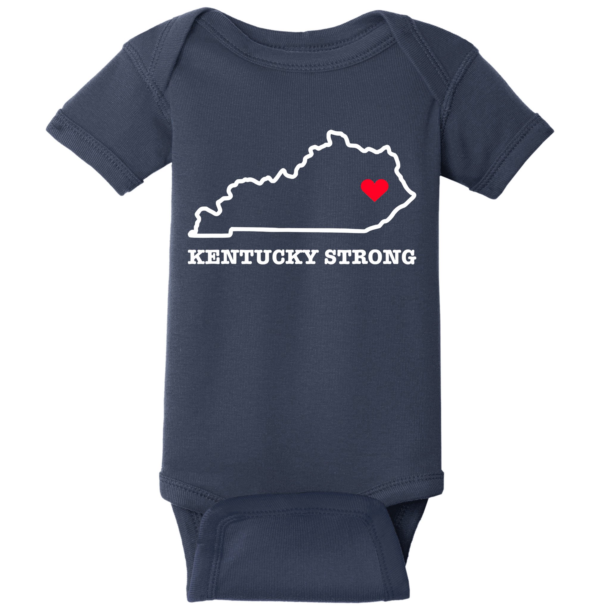 Kentucky Strong Eastern Kentucky Has My Heart Baby Bodysuit