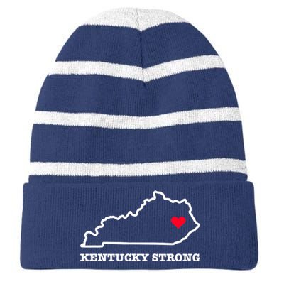 Kentucky Strong Eastern Kentucky Has My Heart Striped Beanie with Solid Band