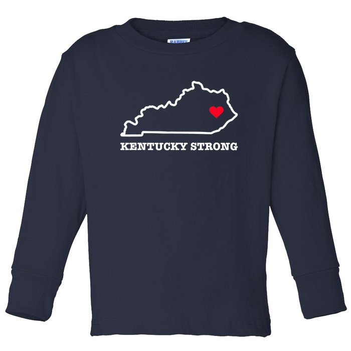 Kentucky Strong Eastern Kentucky Has My Heart Toddler Long Sleeve Shirt