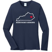 Kentucky Strong Eastern Kentucky Has My Heart Ladies Long Sleeve Shirt