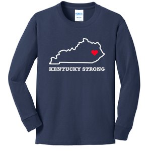 Kentucky Strong Eastern Kentucky Has My Heart Kids Long Sleeve Shirt