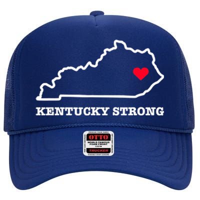 Kentucky Strong Eastern Kentucky Has My Heart High Crown Mesh Back Trucker Hat