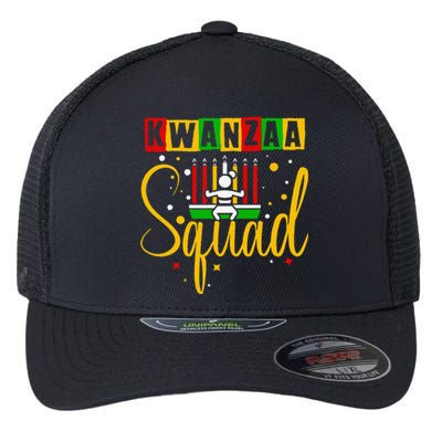 Kwanza Squad Family Christmas Afroamerican Happy Kwanzaa Flexfit Unipanel Trucker Cap