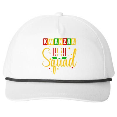 Kwanza Squad Family Christmas Afroamerican Happy Kwanzaa Snapback Five-Panel Rope Hat