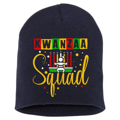 Kwanza Squad Family Christmas Afroamerican Happy Kwanzaa Short Acrylic Beanie