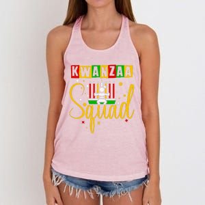 Kwanza Squad Family Christmas Afroamerican Happy Kwanzaa Women's Knotted Racerback Tank