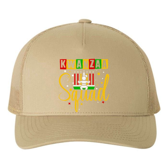 Kwanza Squad Family Christmas Afroamerican Happy Kwanzaa Yupoong Adult 5-Panel Trucker Hat