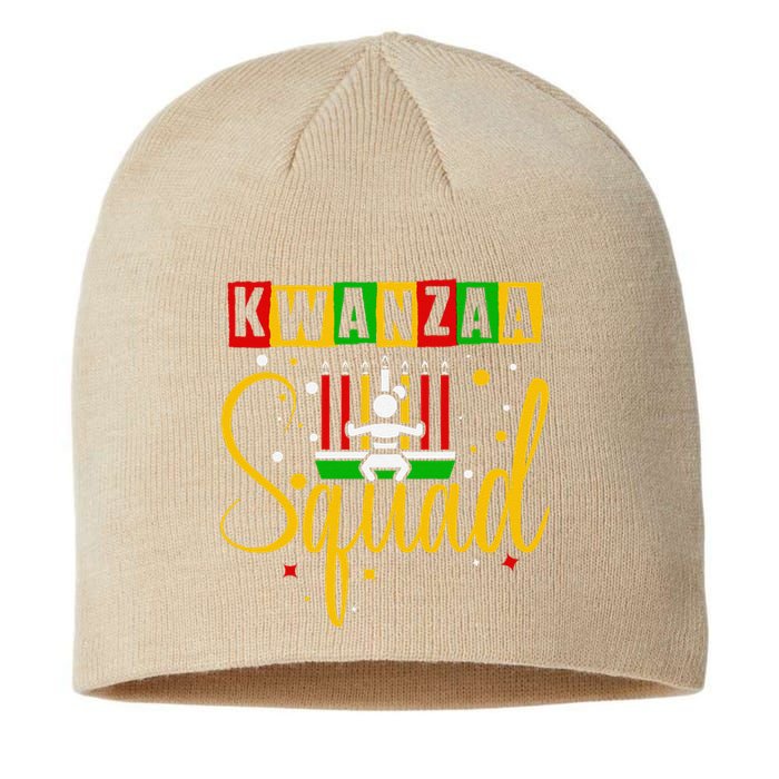 Kwanza Squad Family Christmas Afroamerican Happy Kwanzaa Sustainable Beanie