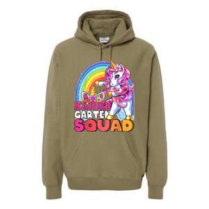 Kindergarten Squad Flossing Unicorn Back To School Premium Hoodie