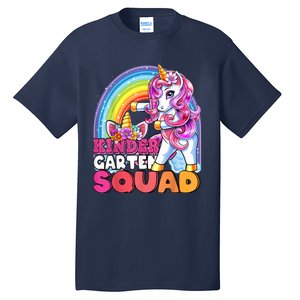 Kindergarten Squad Flossing Unicorn Back To School Tall T-Shirt