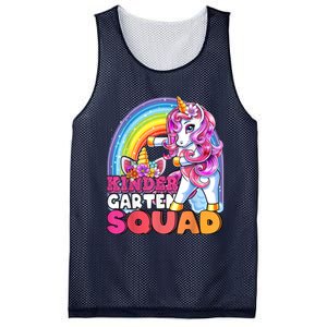 Kindergarten Squad Flossing Unicorn Back To School Mesh Reversible Basketball Jersey Tank