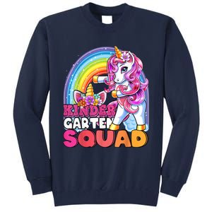 Kindergarten Squad Flossing Unicorn Back To School Tall Sweatshirt