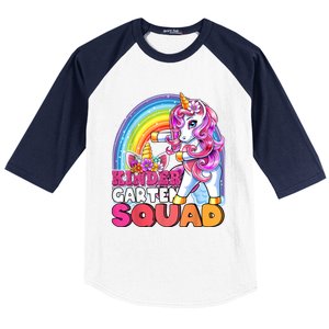 Kindergarten Squad Flossing Unicorn Back To School Baseball Sleeve Shirt