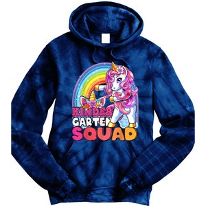 Kindergarten Squad Flossing Unicorn Back To School Tie Dye Hoodie