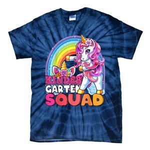 Kindergarten Squad Flossing Unicorn Back To School Tie-Dye T-Shirt