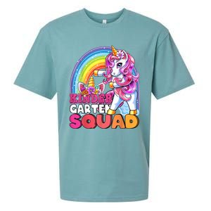 Kindergarten Squad Flossing Unicorn Back To School Sueded Cloud Jersey T-Shirt