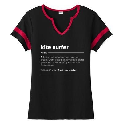 Kite Surfer Funny Definition Gift Ladies Halftime Notch Neck Tee