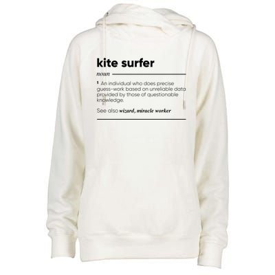 Kite Surfer Funny Definition Gift Womens Funnel Neck Pullover Hood