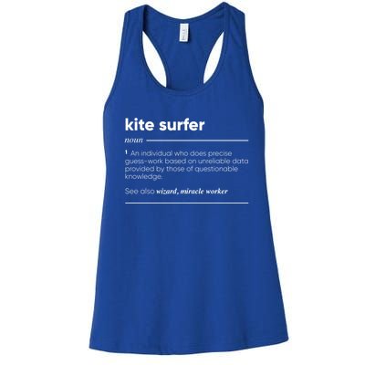 Kite Surfer Funny Definition Gift Women's Racerback Tank