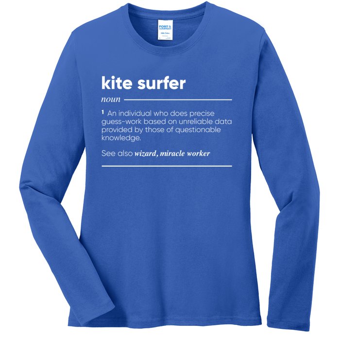 Kite Surfer Funny Definition Gift Ladies Long Sleeve Shirt