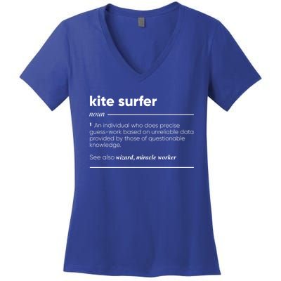 Kite Surfer Funny Definition Gift Women's V-Neck T-Shirt