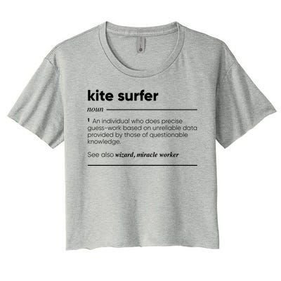 Kite Surfer Funny Definition Gift Women's Crop Top Tee