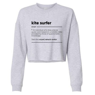 Kite Surfer Funny Definition Gift Cropped Pullover Crew