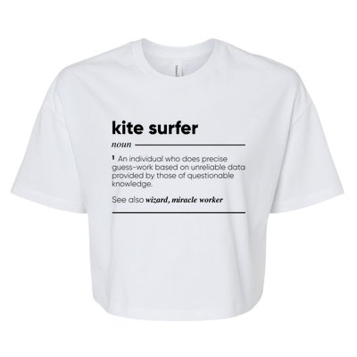 Kite Surfer Funny Definition Gift Bella+Canvas Jersey Crop Tee