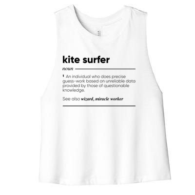 Kite Surfer Funny Definition Gift Women's Racerback Cropped Tank