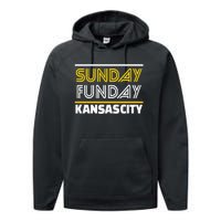 Kc Sunday Funday Kansas City Sunday Funday Performance Fleece Hoodie