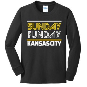 Kc Sunday Funday Kansas City Sunday Funday Kids Long Sleeve Shirt