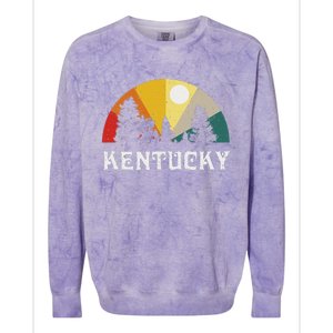 Kentucky Souvenir Forest Evergreen Sunset Nature Lover Colorblast Crewneck Sweatshirt