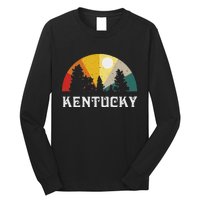 Kentucky Souvenir Forest Evergreen Sunset Nature Lover Long Sleeve Shirt