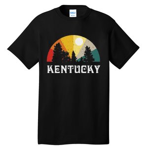 Kentucky Souvenir Forest Evergreen Sunset Nature Lover Tall T-Shirt