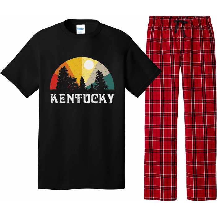 Kentucky Souvenir Forest Evergreen Sunset Nature Lover Pajama Set