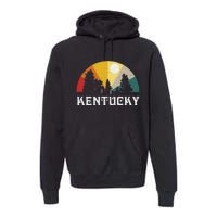 Kentucky Souvenir Forest Evergreen Sunset Nature Lover Premium Hoodie