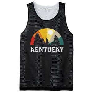 Kentucky Souvenir Forest Evergreen Sunset Nature Lover Mesh Reversible Basketball Jersey Tank