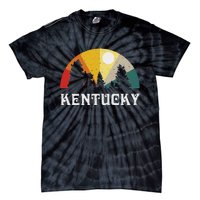 Kentucky Souvenir Forest Evergreen Sunset Nature Lover Tie-Dye T-Shirt