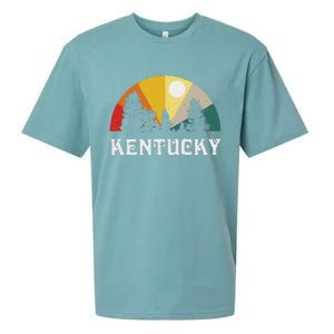 Kentucky Souvenir Forest Evergreen Sunset Nature Lover Sueded Cloud Jersey T-Shirt