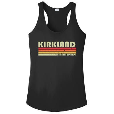 Kirkland Surname Funny Retro Vintage 80S Birthday Reunion Gift Ladies PosiCharge Competitor Racerback Tank