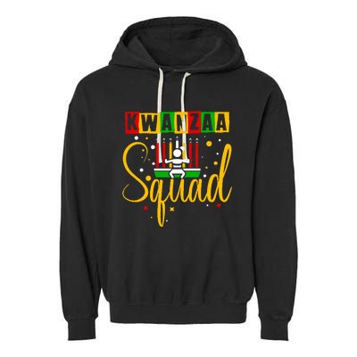 Kwanza Squad Family Christmas Afroamerican Happy Kwanzaa Garment-Dyed Fleece Hoodie