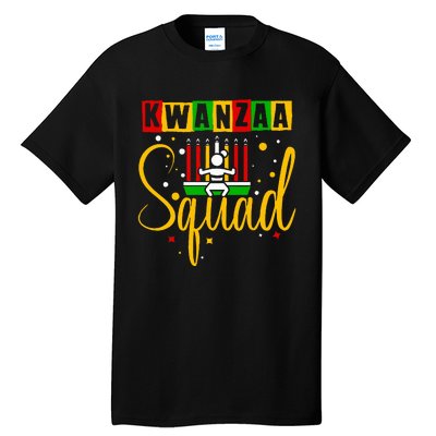 Kwanza Squad Family Christmas Afroamerican Happy Kwanzaa Tall T-Shirt