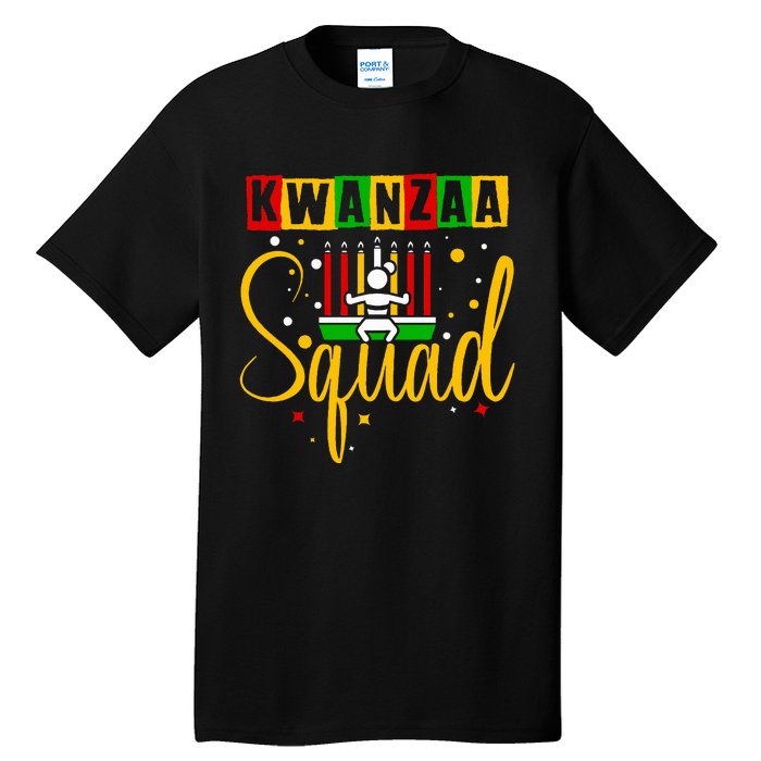 Kwanza Squad Family Christmas Afroamerican Happy Kwanzaa Tall T-Shirt