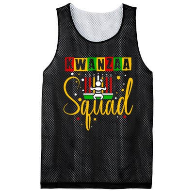 Kwanza Squad Family Christmas Afroamerican Happy Kwanzaa Mesh Reversible Basketball Jersey Tank