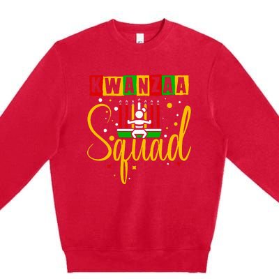 Kwanza Squad Family Christmas Afroamerican Happy Kwanzaa Premium Crewneck Sweatshirt