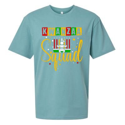 Kwanza Squad Family Christmas Afroamerican Happy Kwanzaa Sueded Cloud Jersey T-Shirt